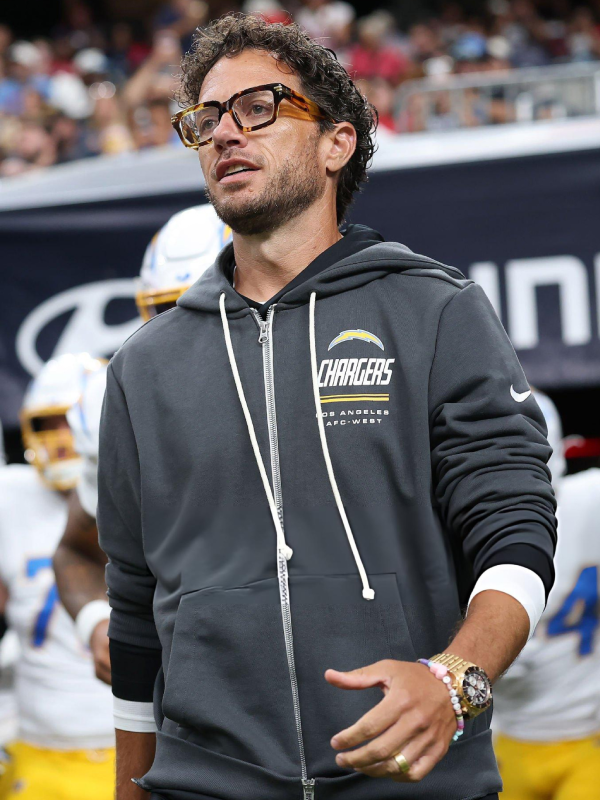 Mike McDaniel Los Angeles Chargers 2026 Sideline Full-Zip Hoodie