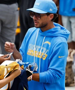 Mike McDaniel Los Angeles Chargers Sideline Blue 2026 Hoodie