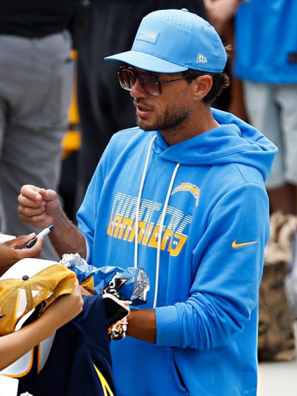 Mike McDaniel Los Angeles Chargers Sideline Blue 2026 Hoodie