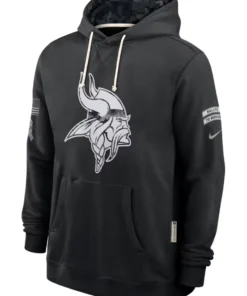 Minnesota Vikings Black 2026 Salute To Service Hoodie