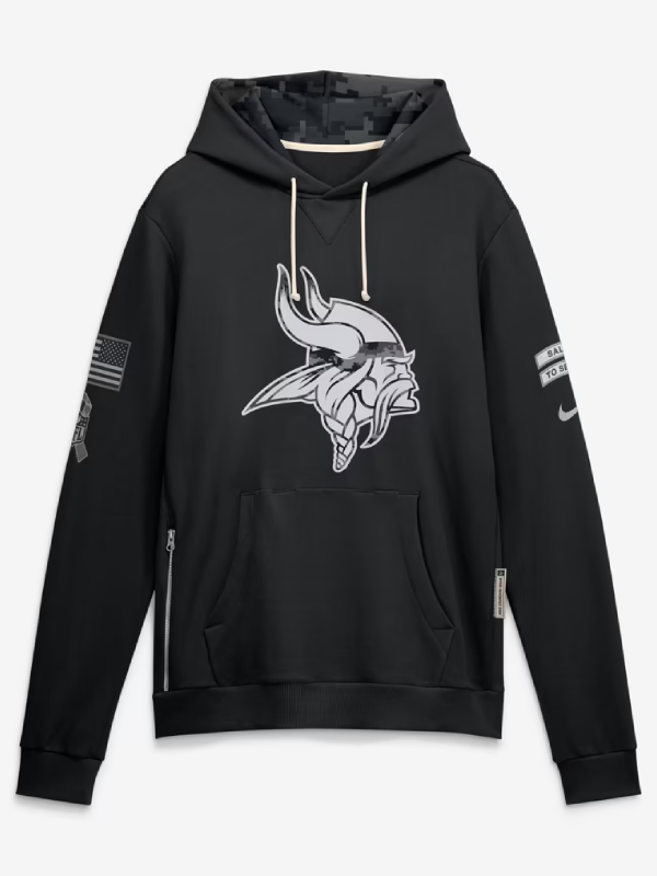 Minnesota Vikings Black Salute To Service 2026 Hoodie