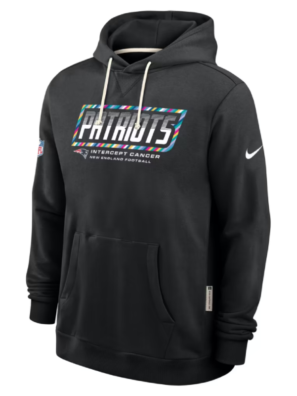 New England Patriots Black 2026 Crucial Catch Hoodie