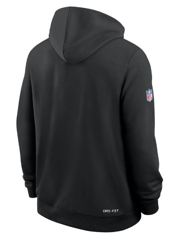 New England Patriots Black 2026 Crucial Catch Sideline Pullover Hoodie