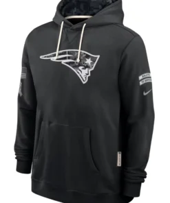 New England Patriots Black 2026 Salute To Service Hoodie