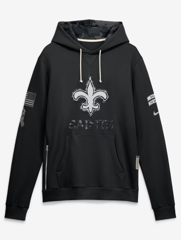 New Orleans Saints Black Salute To Service 2026 Hoodie