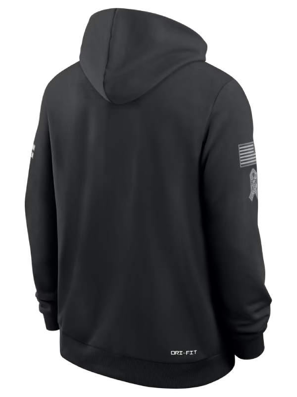 New York Giants Black 2026 Salute To Service Sideline Hoodie