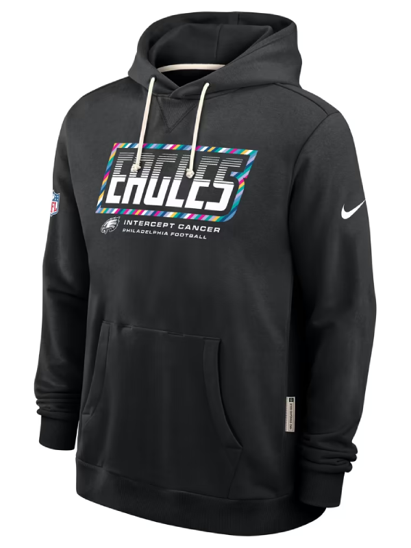 Philadelphia Eagles Black 2026 Crucial Catch Hoodie