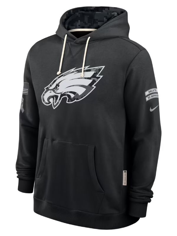 Philadelphia Eagles Black 2026 Salute To Service Hoodie