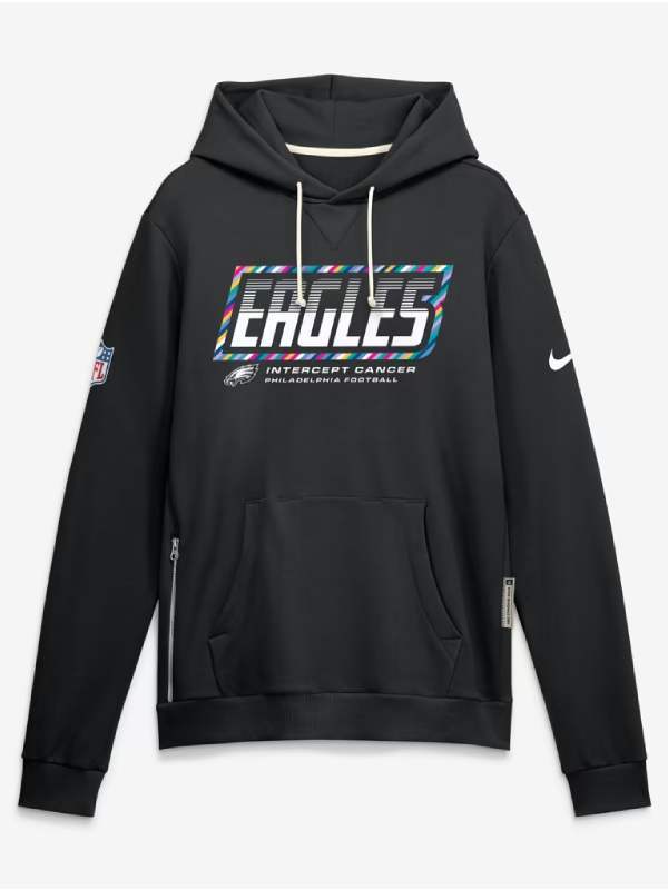 Philadelphia Eagles Black Crucial Catch 2026 Hoodie