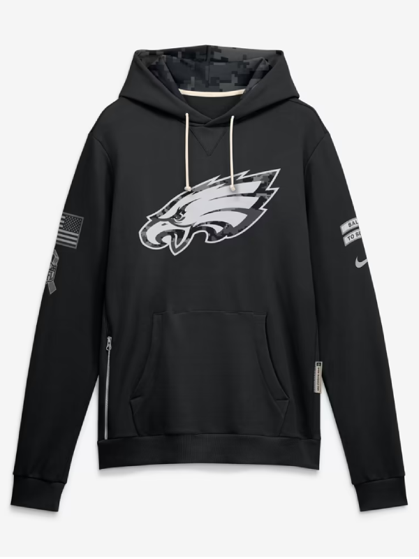 Philadelphia Eagles Black Salute To Service 2026 Hoodie