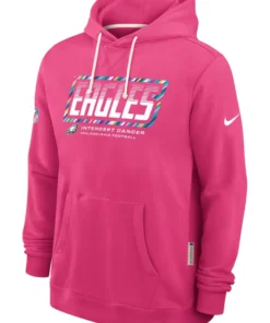 Philadelphia Eagles Pink 2026 Crucial Catch Hoodie