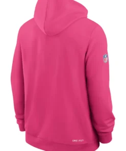 Philadelphia Eagles Pink 2026 Crucial Catch Sideline Pullover Hoodie