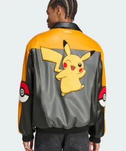 Pokémon x Adidas Pikachu 8-Ball Leather Jacket