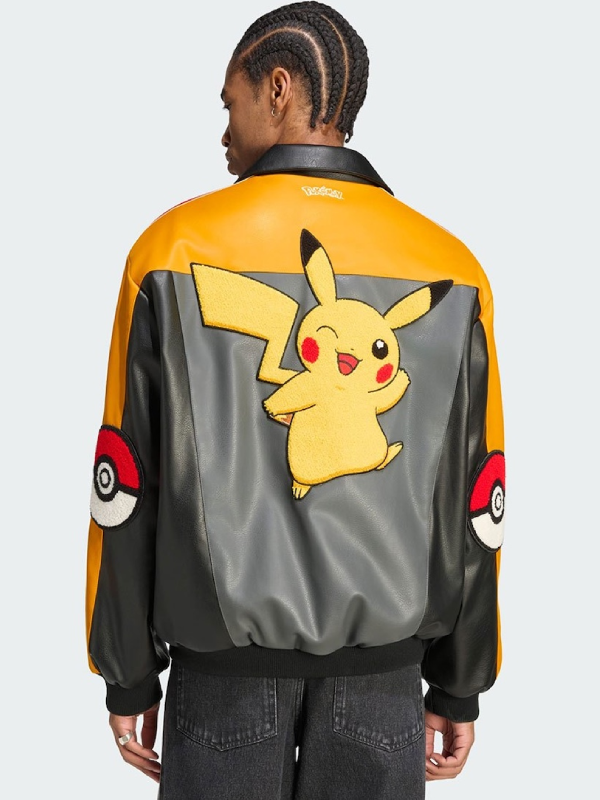 Pokémon x Adidas Pikachu 8-Ball Leather Jacket