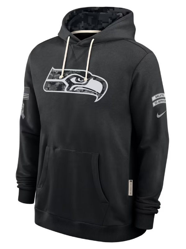 Seattle Seahawks Black 2026 Salute To Service Hoodie