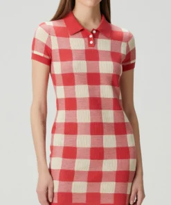 Taylor Swift Red Checked Polo Dress