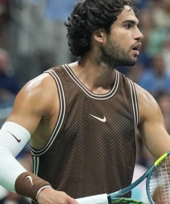 US Open 2026 Carlos Alcaraz Brown Tank Top