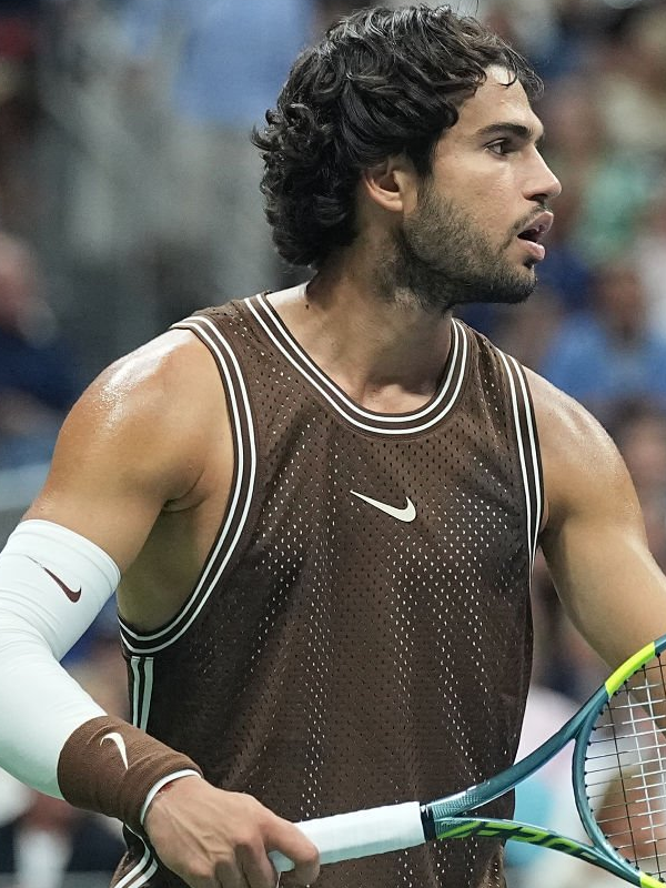 US Open 2026 Carlos Alcaraz Brown Tank Top