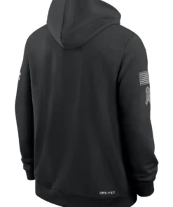 Washington Commanders Black 2026 Salute To Service Sideline Hoodie