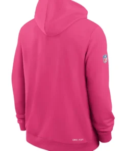 Baltimore Ravens Pink 2026 Crucial Catch Sideline Pullover Hoodie