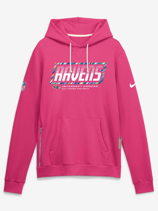 Baltimore Ravens Pink Crucial Catch 2026 Hoodie