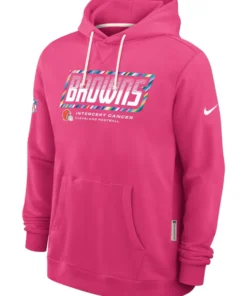 Cleveland Browns Pink 2026 Crucial Catch Hoodie