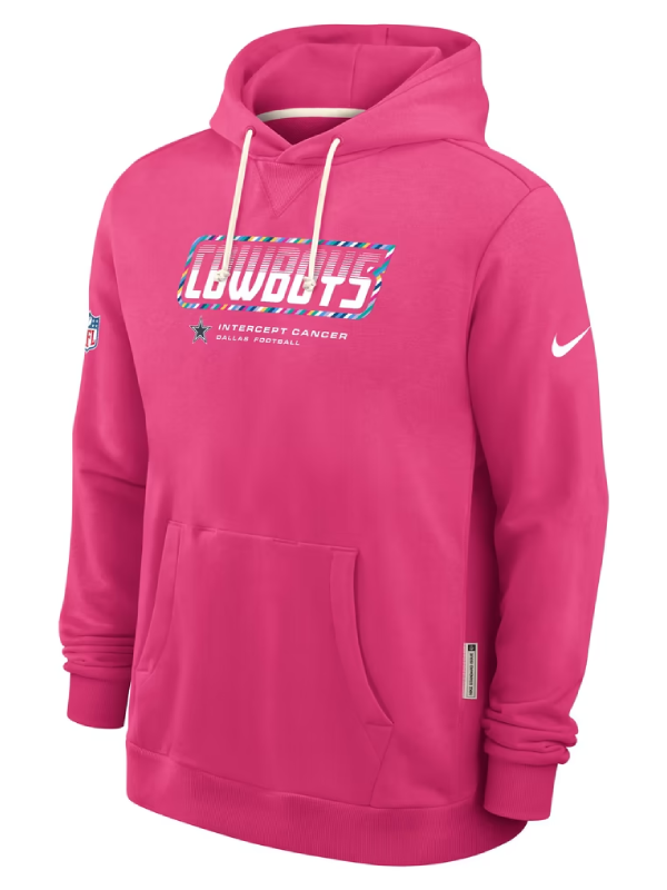 Dallas Cowboys Pink 2026 Crucial Catch Hoodie