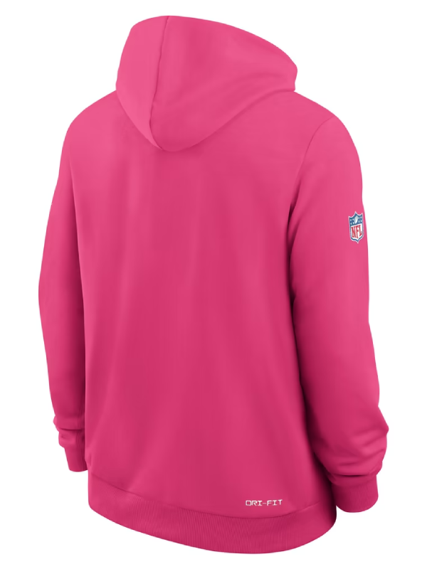 Dallas Cowboys Pink 2026 Crucial Catch Sideline Pullover Hoodie