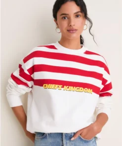 Kansas City Chiefs Tuckernuck White_Red Stripe Sweatshirt