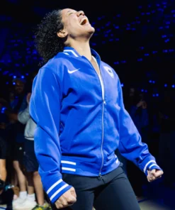 Kara Lawson Duke Women's Basketball Blue Bomber Jacket