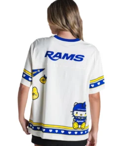 Los Angeles Rams The Wild Collective x Hello Kitty Cream Oversized T-Shirt