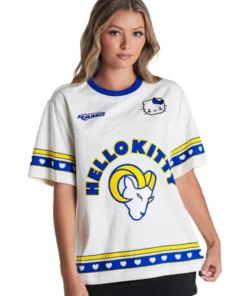 Los Angeles Rams The Wild Collective x Hello Kitty Cream T-Shirt