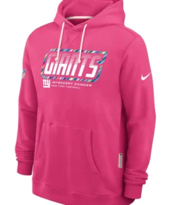 New York Giants Pink 2026 Crucial Catch Hoodie