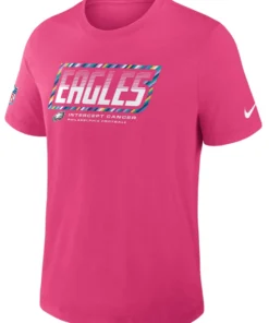 Philadelphia Eagles Pink 2026 Crucial Catch T-Shirt