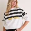 Pittsburgh Steelers Tuckernuck White_Black Stripe Sweatshirt
