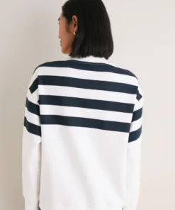 Tuckernuck Chicago Bears White_Navy Stripe Sweatshirt