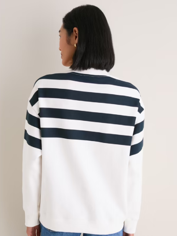 Tuckernuck Chicago Bears White_Navy Stripe Sweatshirt