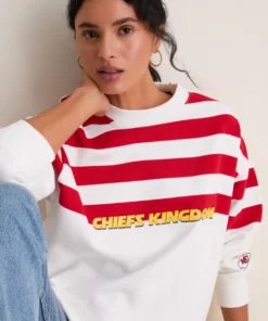 Tuckernuck Chiefs White_Red Stripe Sweatshirt