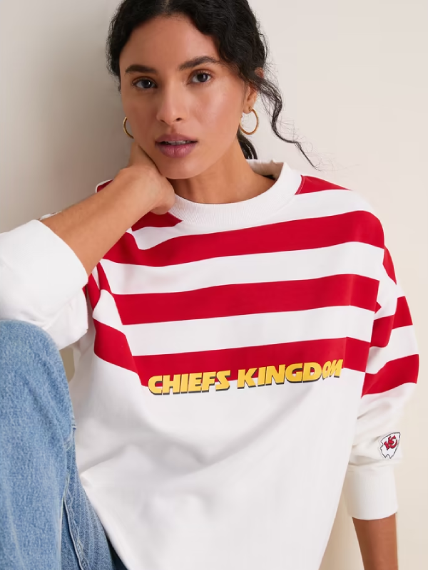 Tuckernuck Chiefs White_Red Stripe Sweatshirt